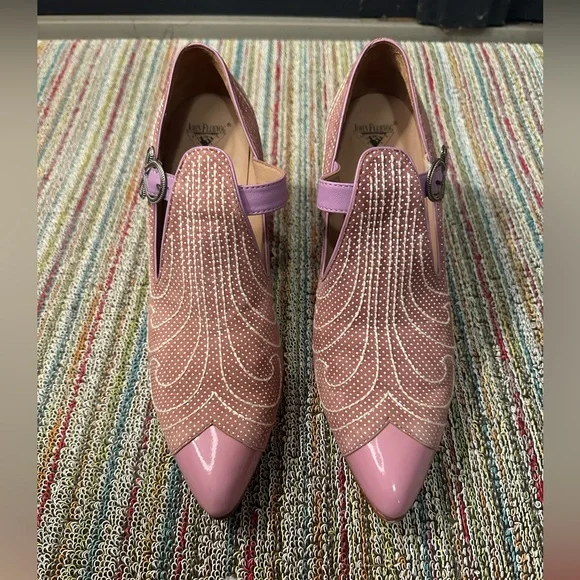 John Fluevog Poser Somani T-strap Heels - Picture 3 of 16